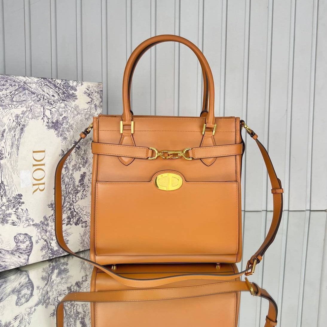 Christian Dior Square Tote Bag Large