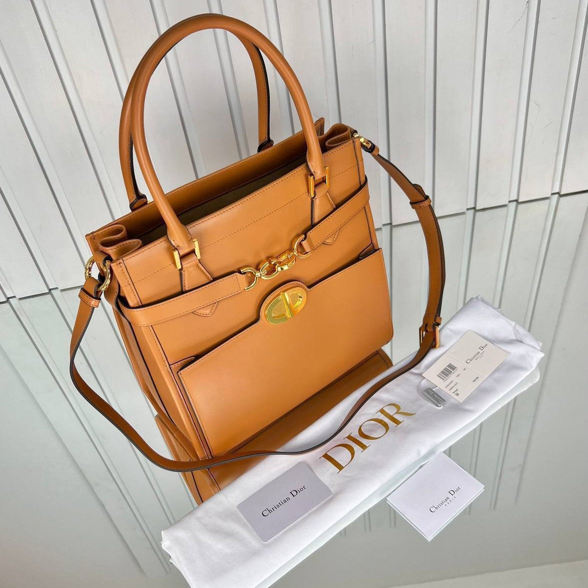 Christian Dior Square Tote Bag Large
