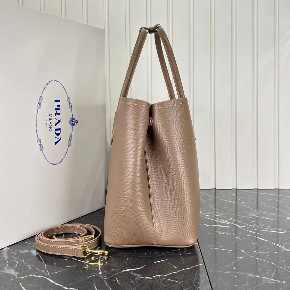 Prada Double Large Saffiano Leather Bag