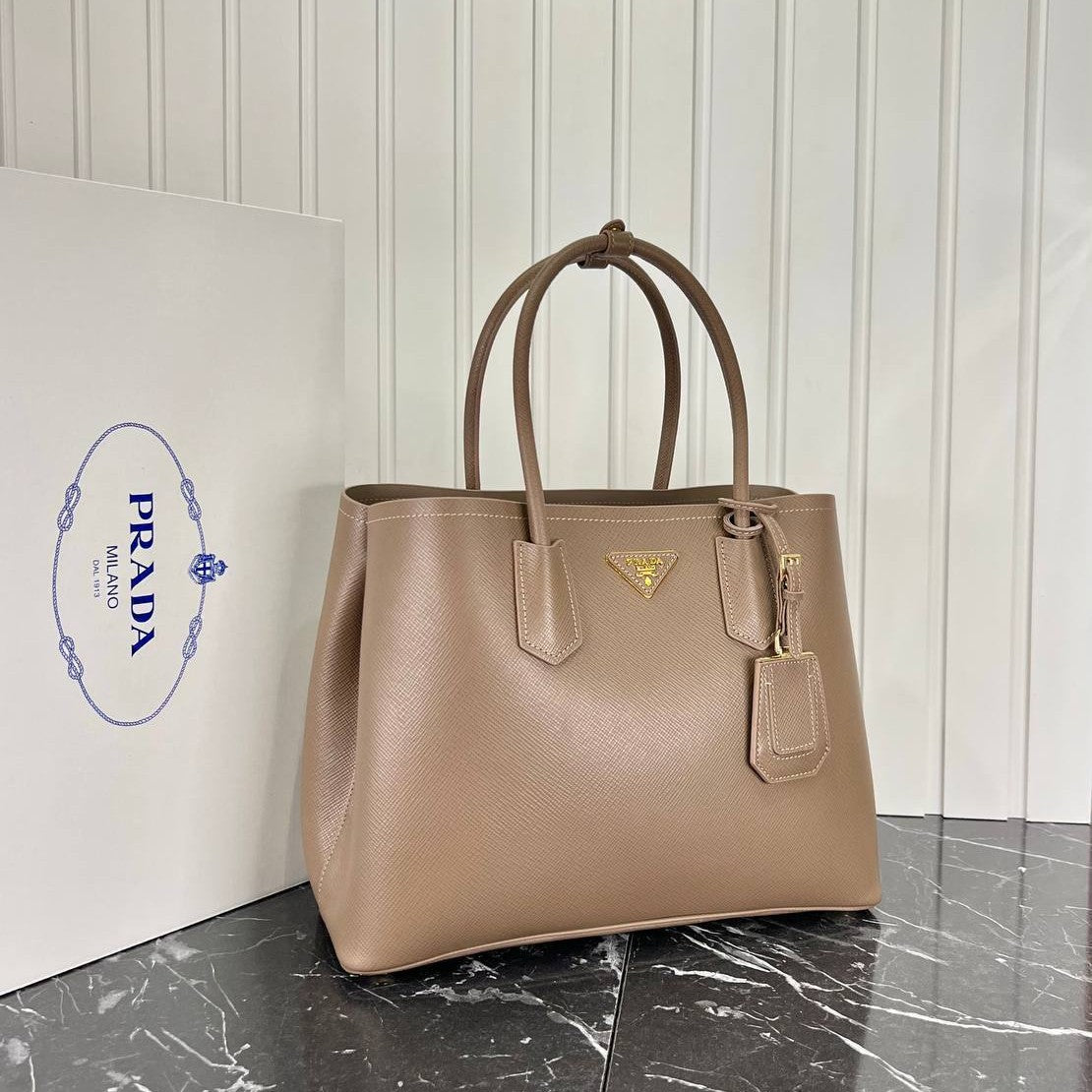 Prada Double Large Saffiano Leather Bag