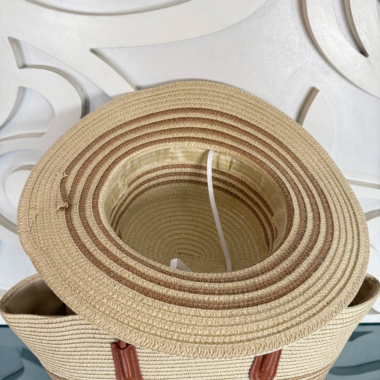 Chanel Raffia Shopping Bag with Hat