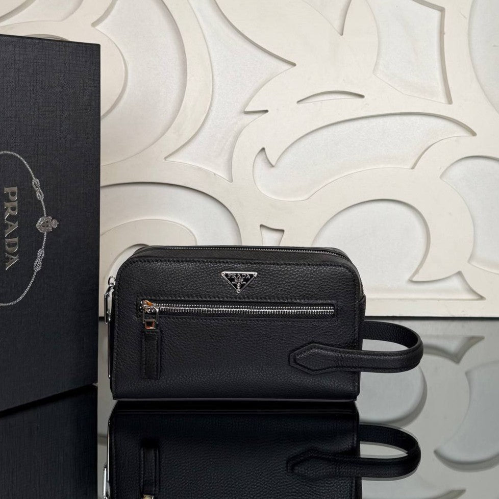 Prada Men’s Clutch with Fingerprint Lock