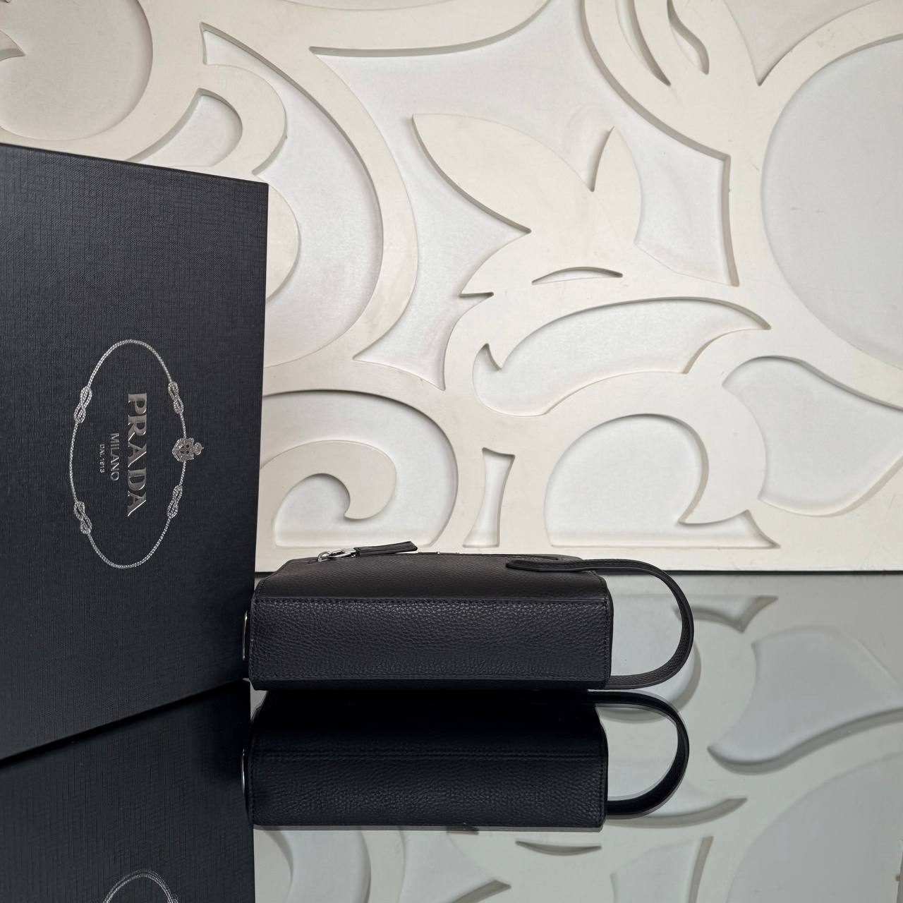 Prada Men’s Clutch with Fingerprint Lock