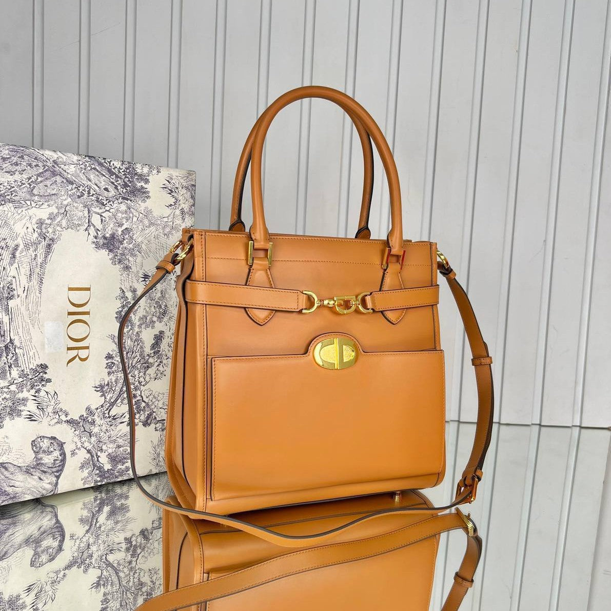 Christian Dior Square Tote Bag Large