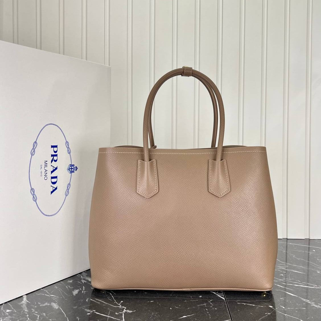 Prada Double Large Saffiano Leather Bag