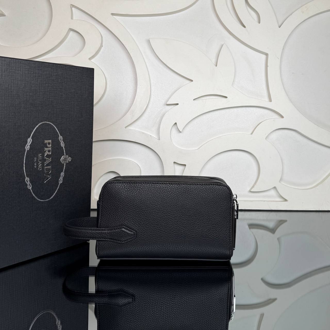 Prada Men’s Clutch with Fingerprint Lock