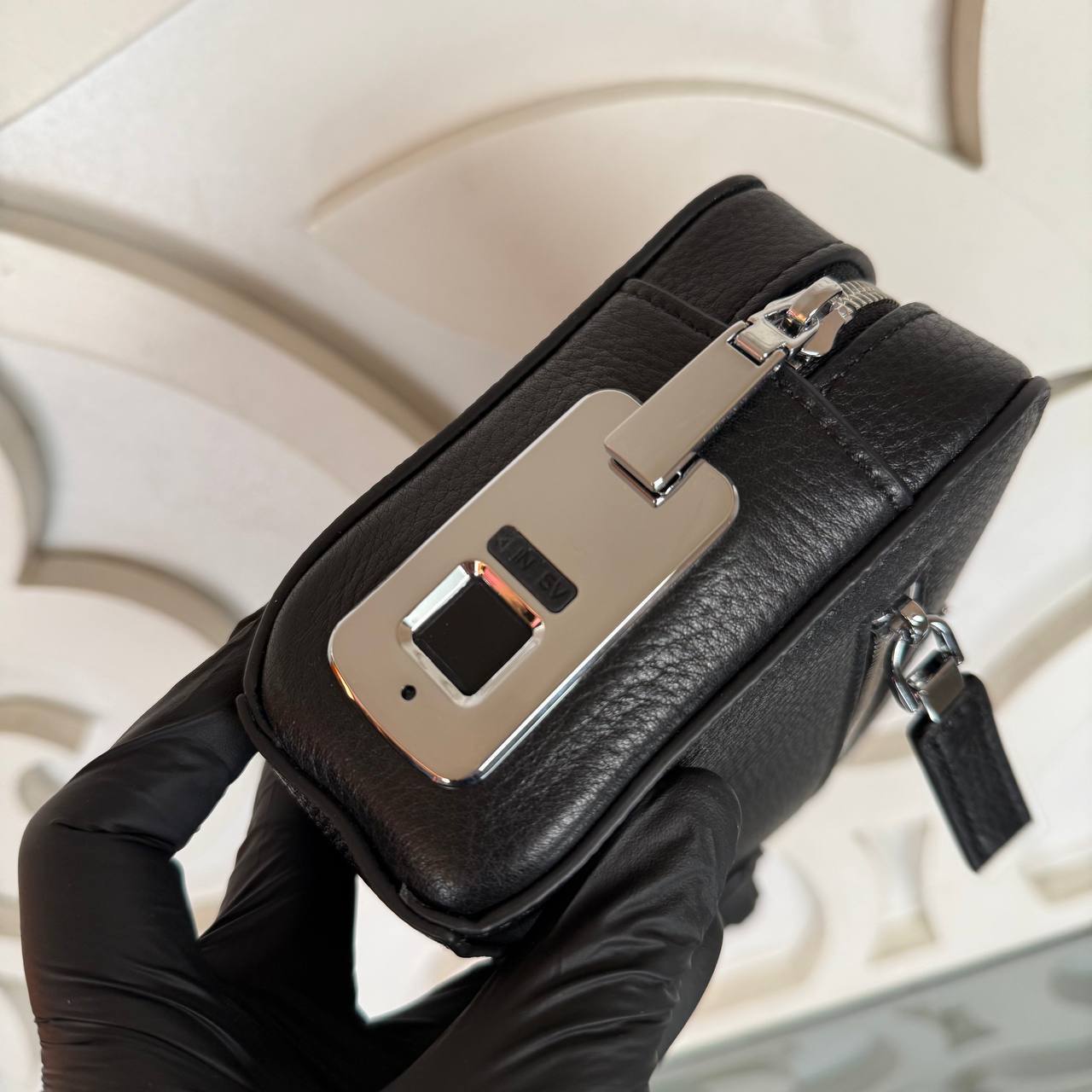 Prada Men’s Clutch with Fingerprint Lock