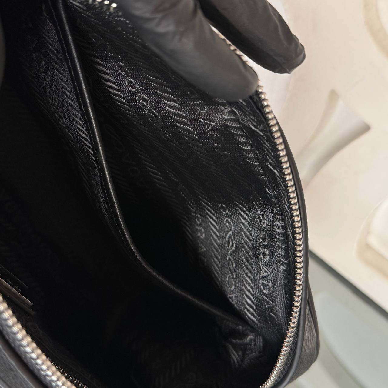 Prada Men’s Clutch with Fingerprint Lock